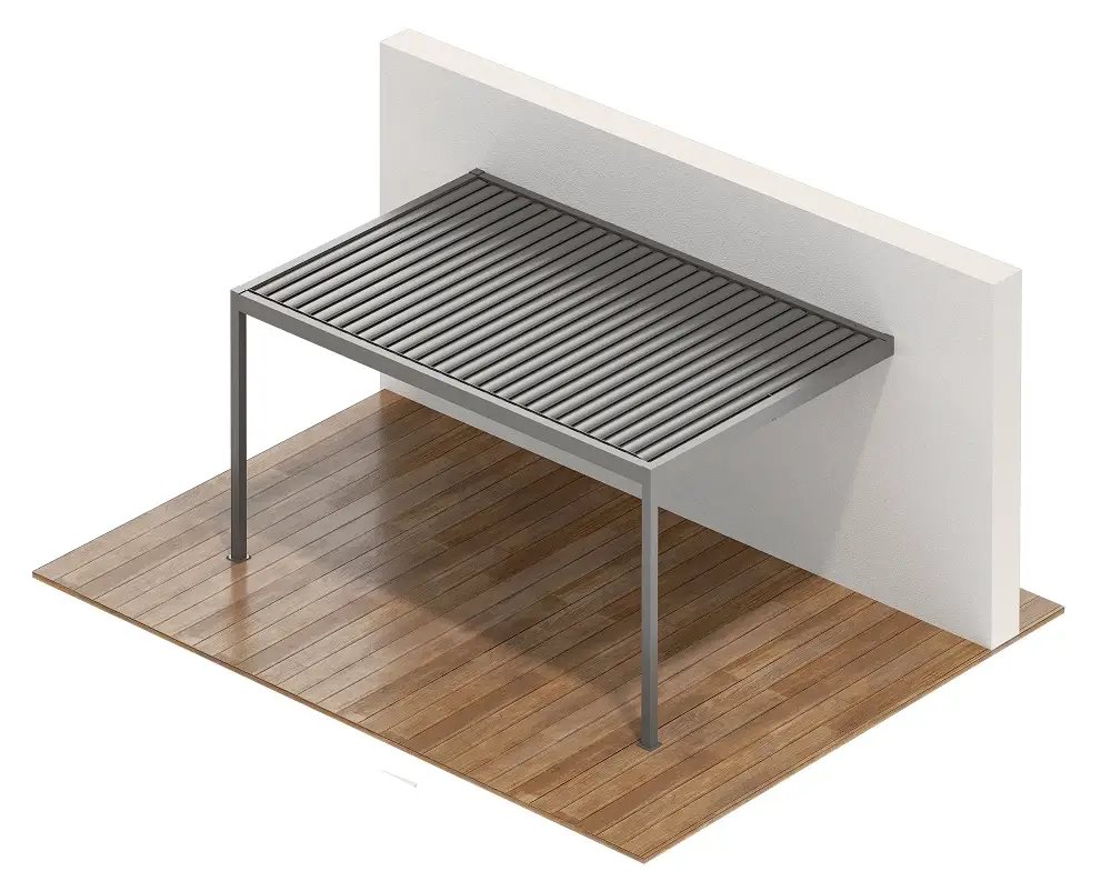 Piesienas SB 450 pergola pār terasi ar koka klāju