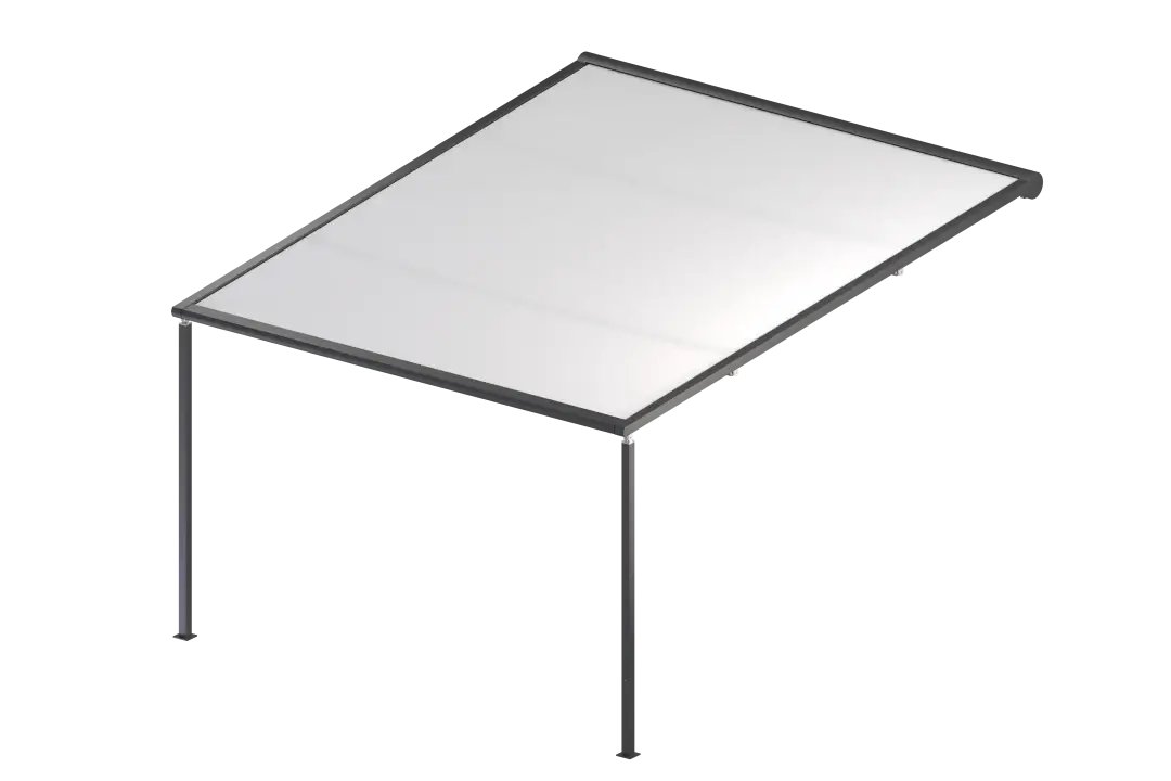 V ZiiiP pergola ar nospriegotu audumu, skats no priekšas