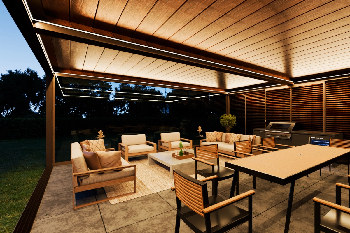 Sunwinner WIN CLIMATIC S400 pergolas lameļu vakara apgaismojums