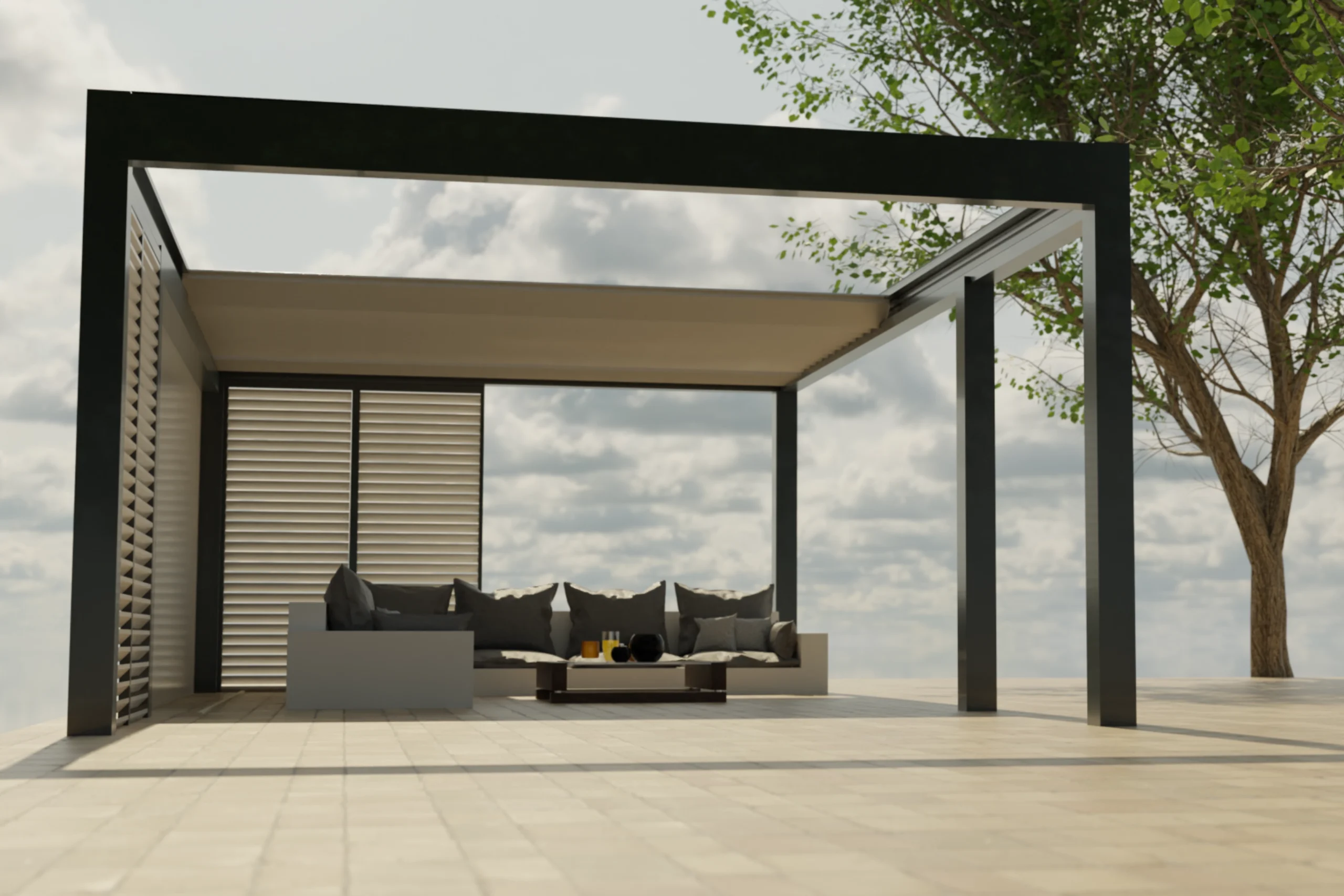WIN CLIMATIC SLIDE pergola ar bīdāmu jumtu